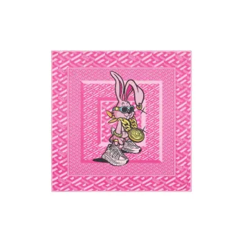 VERSACE Silk Scarves Women's Pink