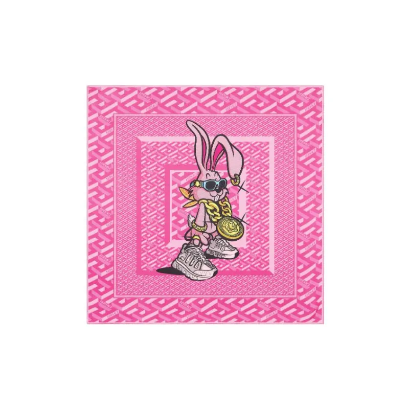 VERSACE Silk Scarves Women's Pink-0