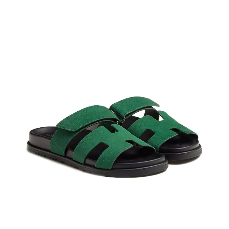 HERMES Chypre Stylish Sandals Women's Green-3