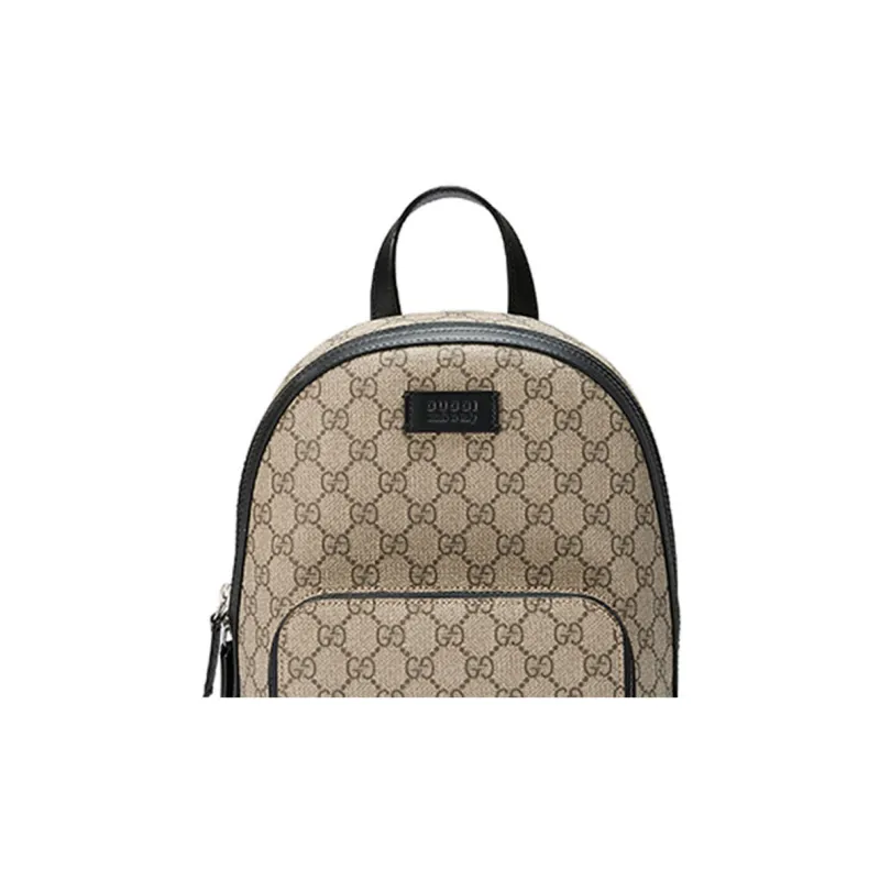 GUCCI Canvas With Leather Backpack Trumpets Unisex Ebony-6