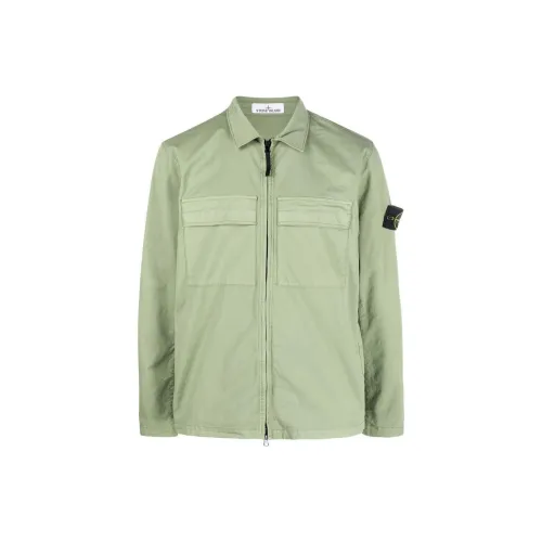 STONE ISLAND Jackets Men Light Green