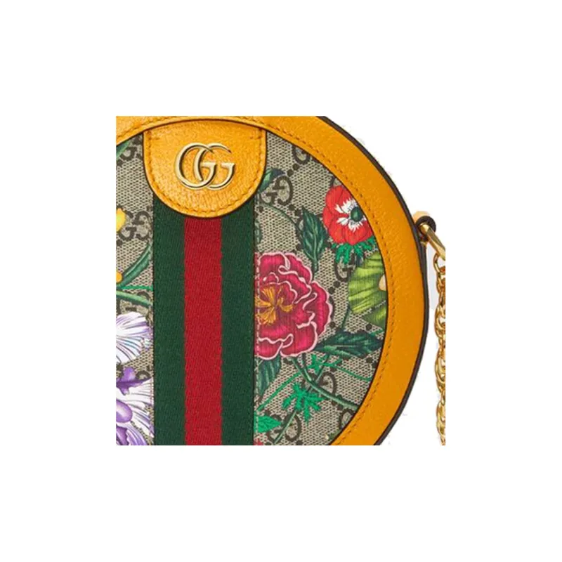 GUCCI Ophidia Leather Binding Round Bag, Shoulder Bag, Crossbody Bag Women's-5