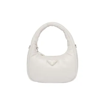 PRADA Soft Padded Nappa Leather Mini Bag White