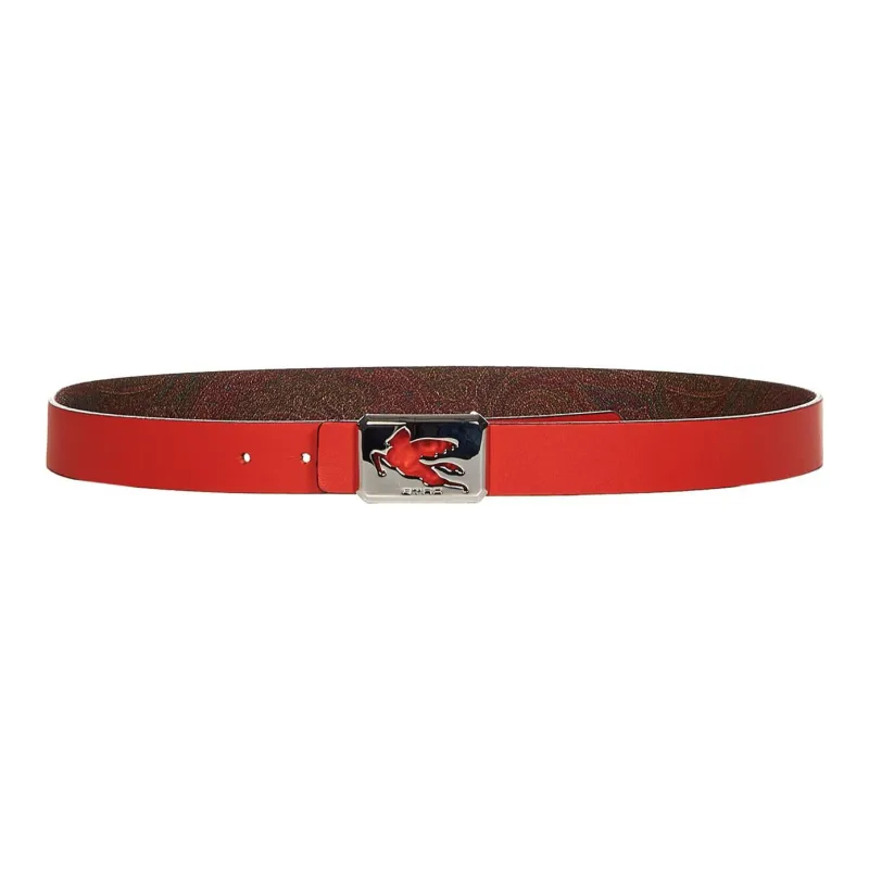 ETRO Casual Fashion Smooth Buckle Leather Belts Men's-0