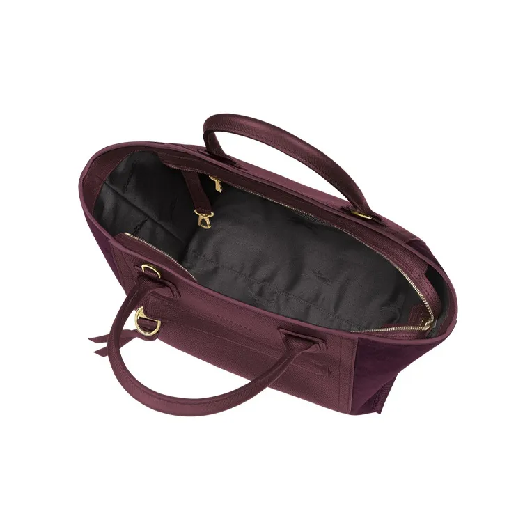 LONGCHAMP Cow Leather Shoulder Bag Crossbody Bag Handbag Women's Purple-3
