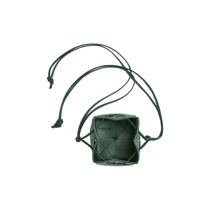 Bottega Veneta CASSETTE Sheepskin With Cow Leather Bucket Bag, Shoulder Bag, Crossbody Bag Mini Women's Rain Tree Green-2