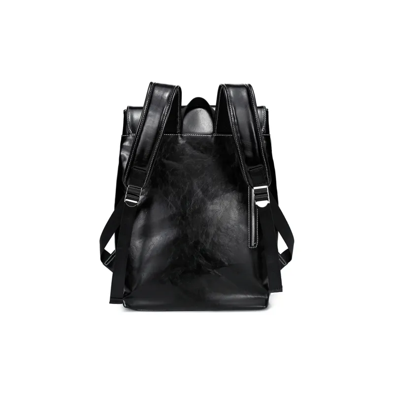 Slazenger PU Backpack Large Size Unisex Black/Coffee-3