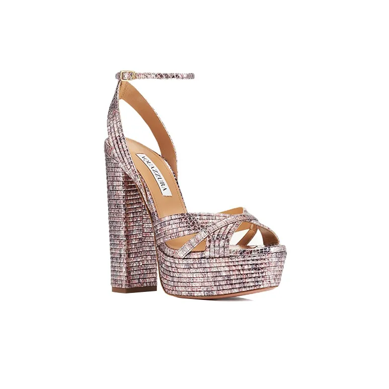 AQUAZZURA Sundance Plateau Strap Sandals Women's Pink-2