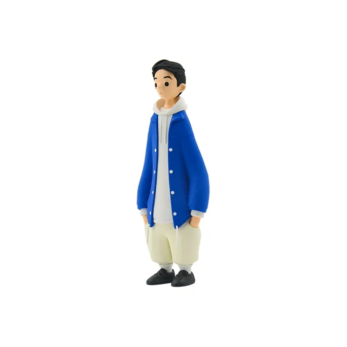 MR.POPBOY City Boy Hoodie Blue Coat Trendy Outfit White Blue Chibi Figures 15cm-1