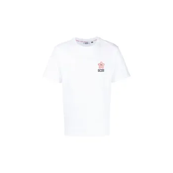 GCDS Star patch Logo print T shirt
