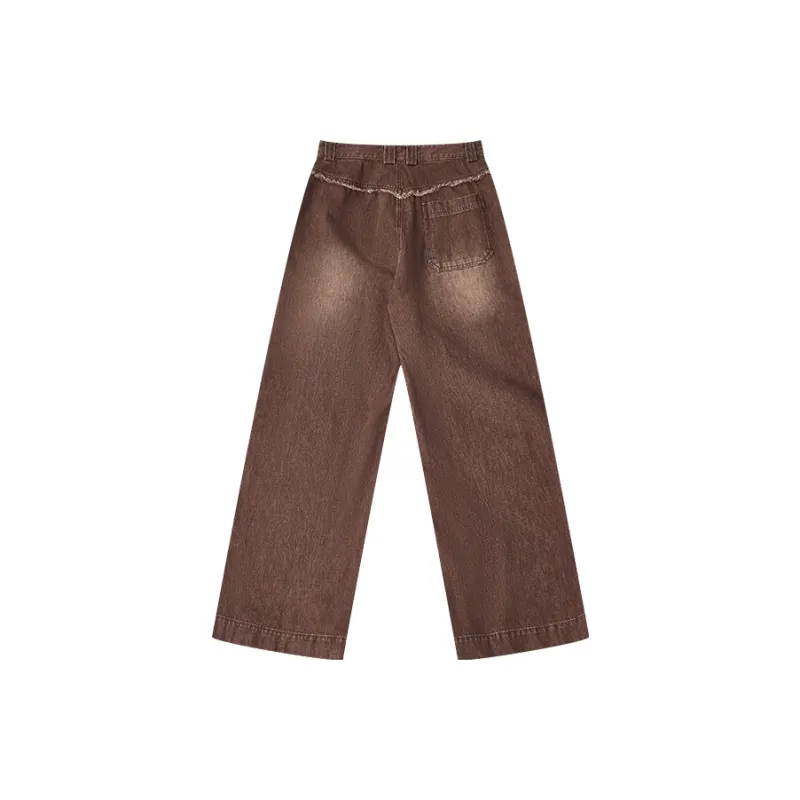 OPICLOTH Jeans Unisex Red Brown-1