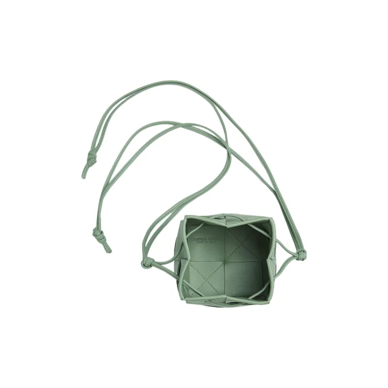 Bottega Veneta CASSETTE Sheepskin Bucket Bag, Shoulder Bag Women's Sage Green-2