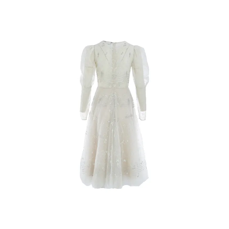 Marie Elie Long-Sleeved Dresses Women's White-1