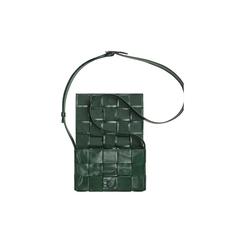 Bottega Veneta CASSETTE Cow Leather Shoulder Bag, Crossbody Bag Trumpets Men's Rain Tree Green-3