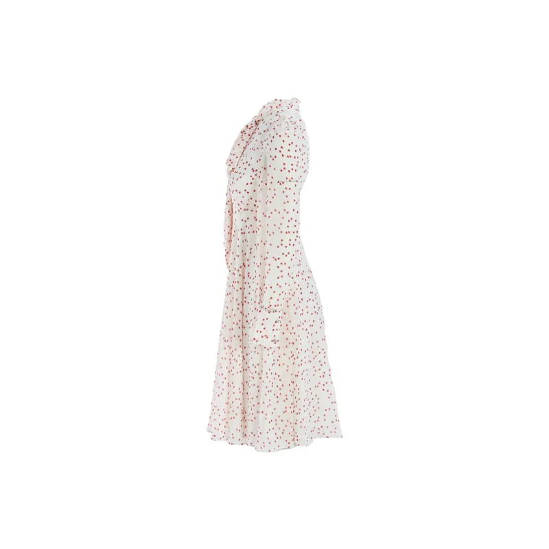 Marie Elie Long Sleeved Dresses Women's White Base Pattern-2