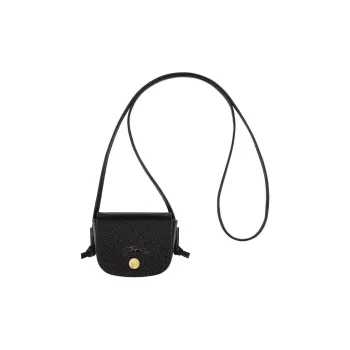 LONGCHAMP Cow Leather One Shoulder Crossbody Coin Purses Regular Women's Black