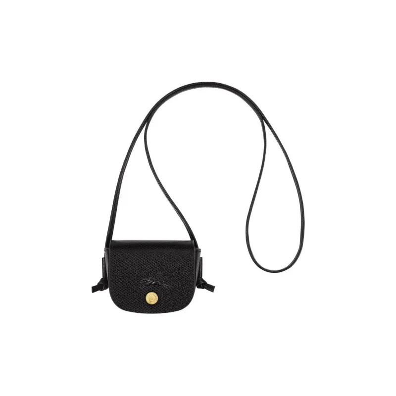 LONGCHAMP Cow Leather One Shoulder Crossbody Coin Purse Regular Women's Black-0