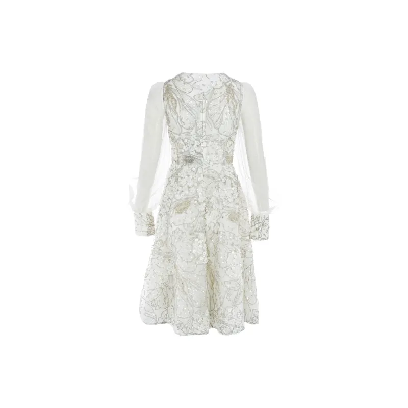 Marie Elie Long-Sleeved Dresses Women's White-1