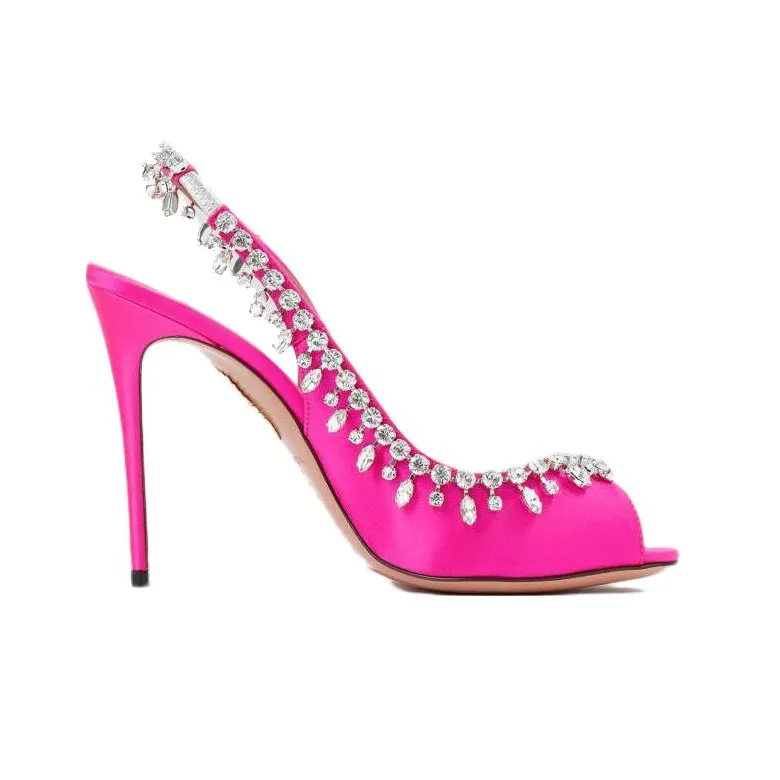 AQUAZZURA Temptation One-Strap Sandals 10.5cm Women's Fuchsia-1