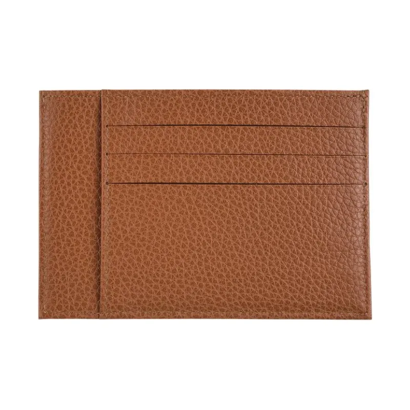 LONGCHAMP Le Foulonné Cow Leather Card Clip Card Holder Regular Men's Brown-1