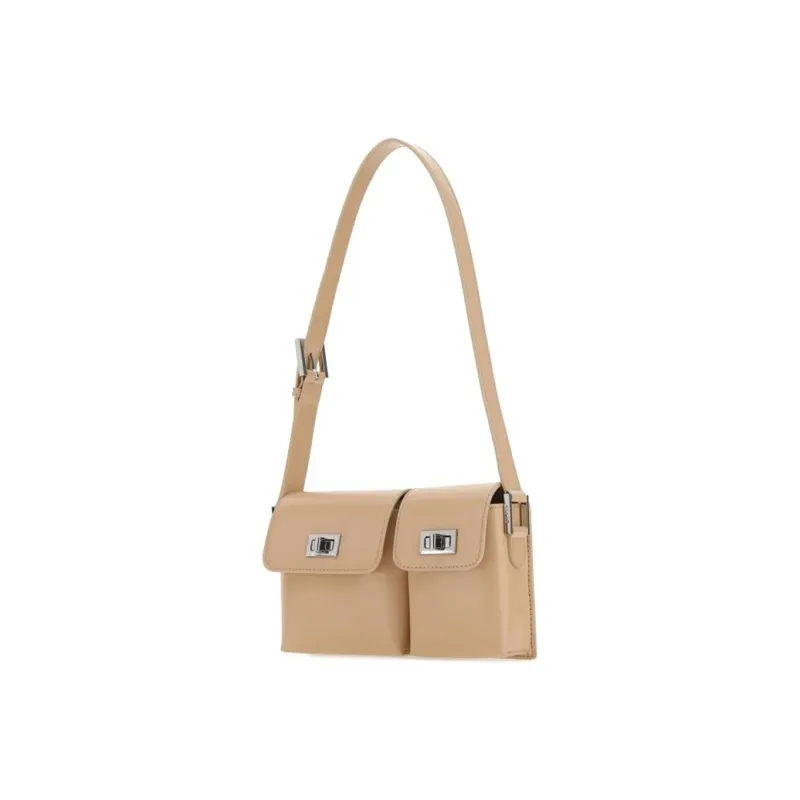 By Far Cow Leather Combo Bag Handbag Regular Women's Khaki-4