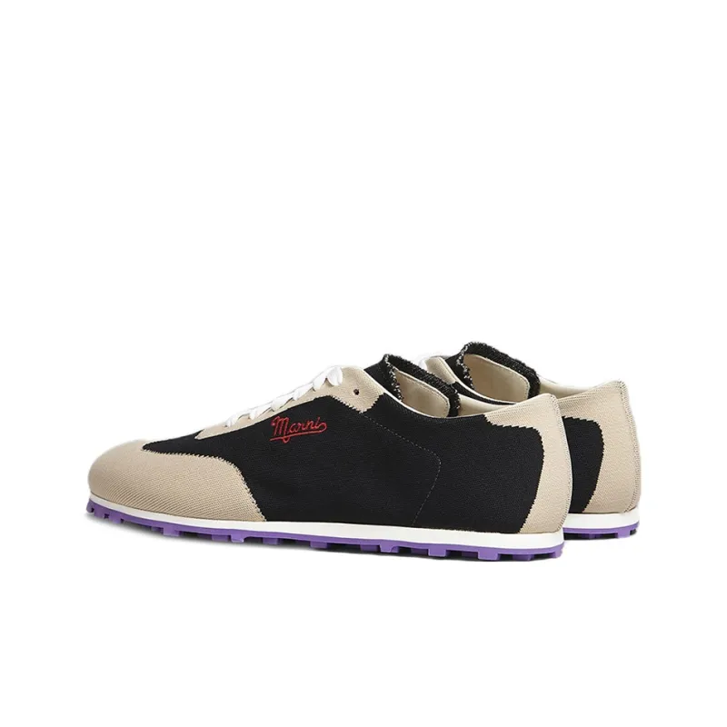 MARNI Pebble Slip-Resistant Low-Top Sports Casual Shoes Men's Black Beige-3