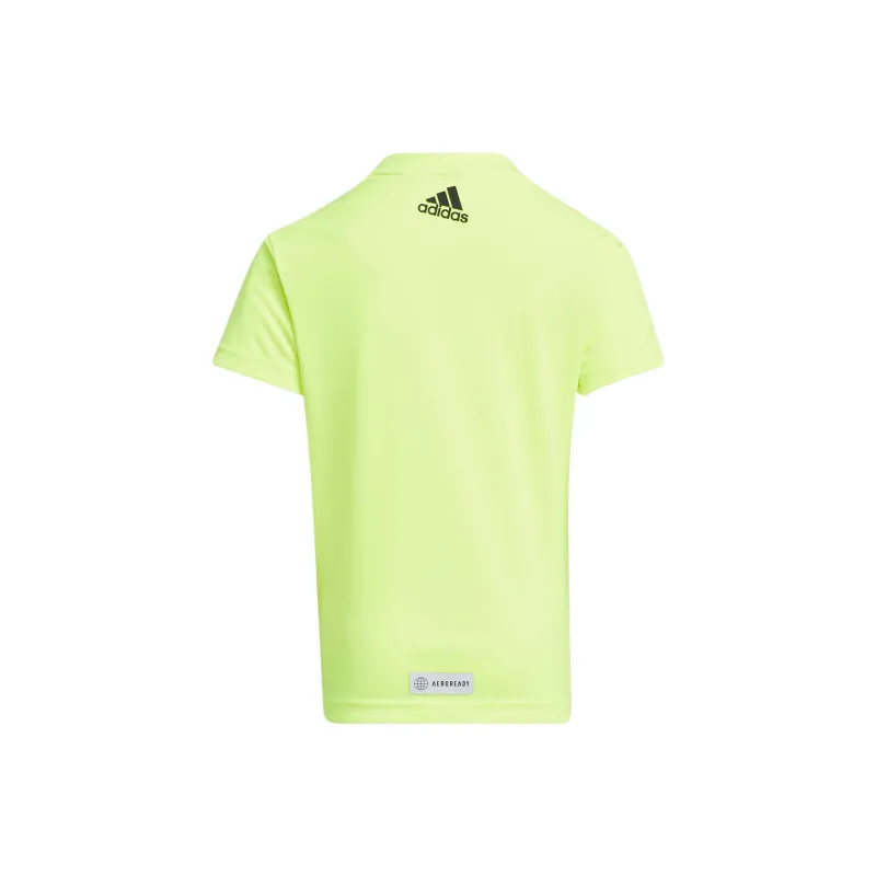 Adidas T Shirts Men Bright Neon Yellow-1
