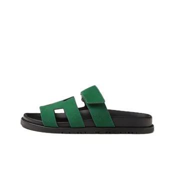 HERMES Chypre Stylish Sandals Women's Green