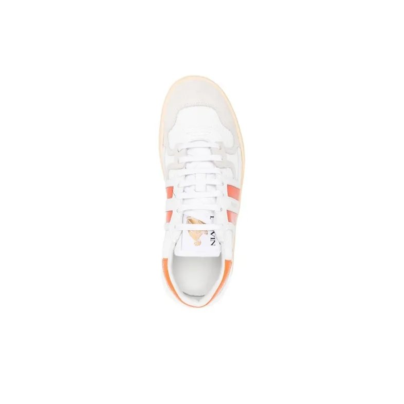 Lanvin Low Top Stylish Skateboarding Shoes Women's White Orange-4