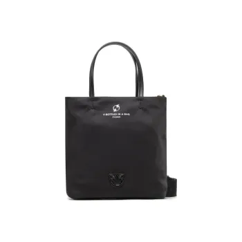 PINKO Tote Bag Shopping Bag Shoulder Bag Crossbody Bag Handbag Medium Size Unisex Black