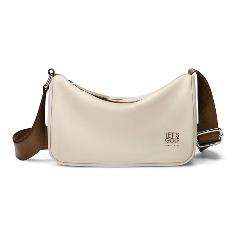 GOLF Zip Closure Crossbody Bag, Shoulder Bag Medium Size Women's Khaki/Black-1