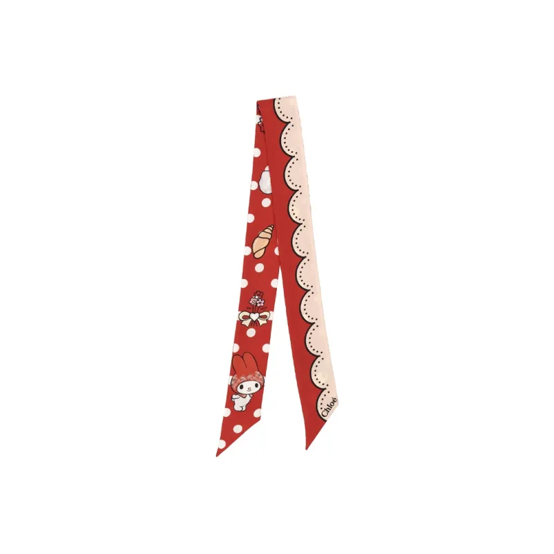 Chloé Silk Scarves Women's Red-0