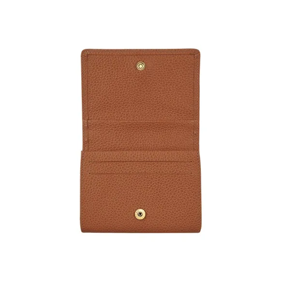 LONGCHAMP Le Foulonné Cow Leather Coin Purse Regular Women's Brown-1