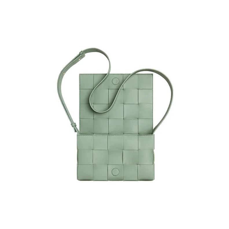 Bottega Veneta Cassette Intreccio Crossbody Bag New Sauge-3