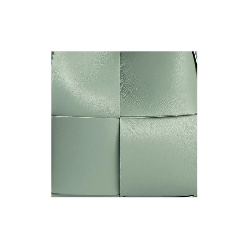 Bottega Veneta CASSETTE Sheepskin Bucket Bag, Shoulder Bag Women's Sage Green-3