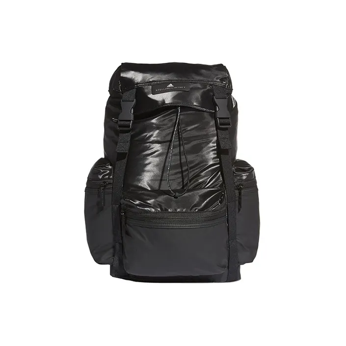 Adidas Stella McCartney Collaboration Artificial Leather Bonded Polyurethane Backpack Regular Women's Black-0