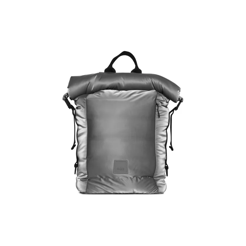 Rains Polyester Backpack Large Size Unisex Black/Metal Gray-3