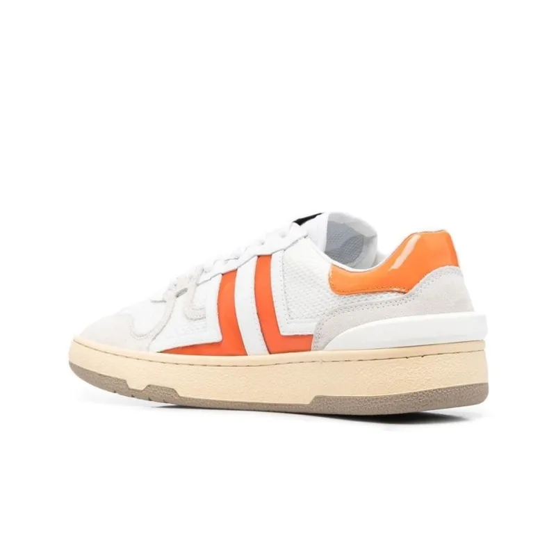 Lanvin Low Top Stylish Skateboarding Shoes Women's White Orange-3