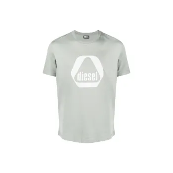 DIESEL SS23 Regular T Shirt Men's Light Green