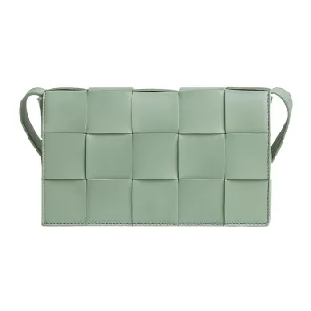 Bottega Veneta Cassette Intreccio Crossbody Bag New Sauge