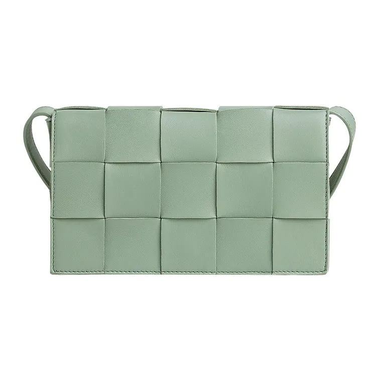 Bottega Veneta Cassette Intreccio Crossbody Bag New Sauge-0