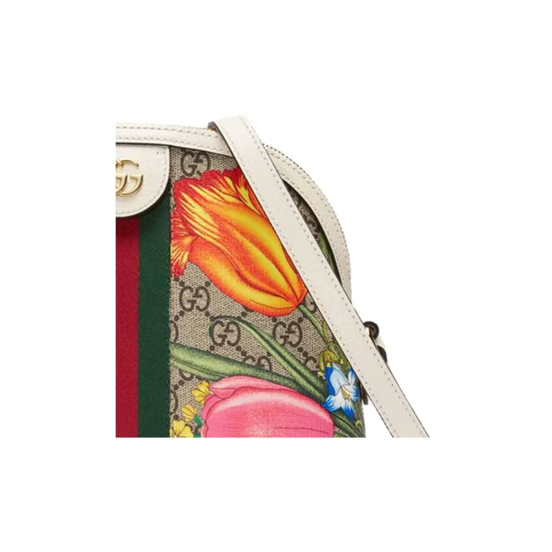 GUCCI Ophidia Canvas With Leather Dome Bag, Shoulder Bag, Crossbody Bag Women's-5