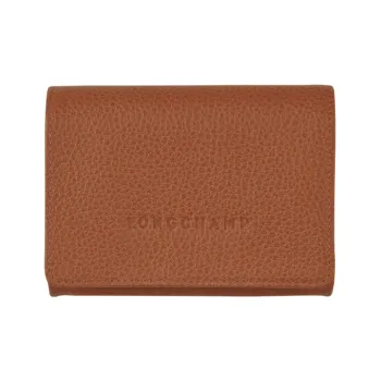 LONGCHAMP Le Foulonné Cow Leather Coin Purse Regular Women's Brown