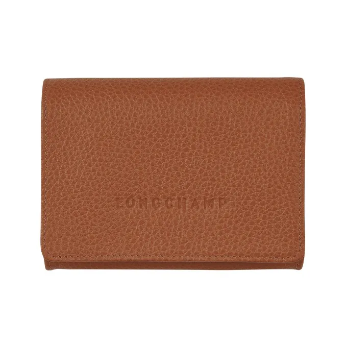 LONGCHAMP Le Foulonné Cow Leather Coin Purse Regular Women's Brown-0