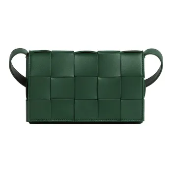Bottega Veneta CASSETTE Lamb Leather Pillow Bag Shoulder Bag Crossbody Bag Small Size Women's Rain Tree Green