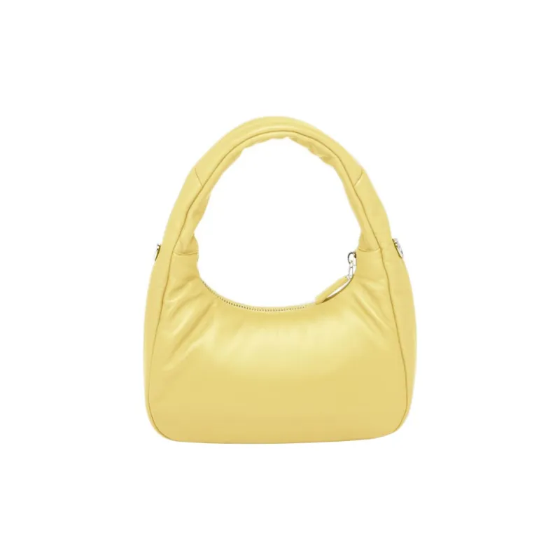 PRADA Soft Sheep Leather Shoulder Bag Handbags Mini Women's Yellow-1