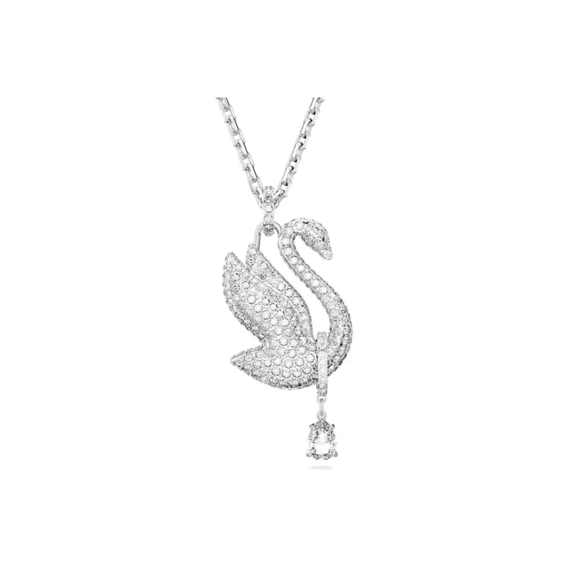 Swarovski Swan Pendant Necklace-0