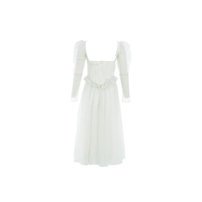Marie Elie Long-Sleeved Dresses Women's Light Green-1