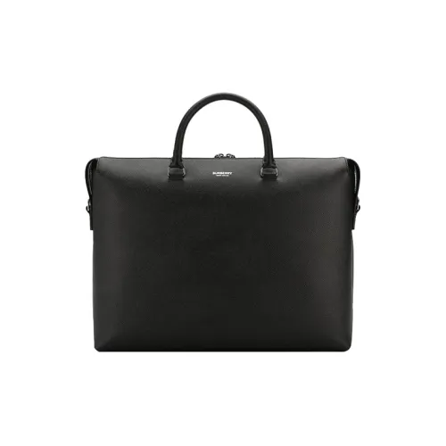 Burberry Calfskin Portable One Shoulder Crossbody Laptop Bags Men's Black