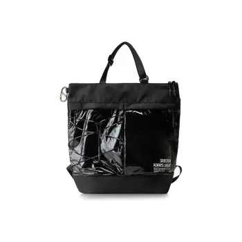 Subcrew Polyester Tote Bag Shopping Bag Helmet Bag One Shoulder Portable Backpack Large Size Unisex Black